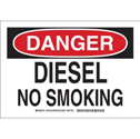DANGER Diesel No Smoking Sign