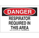DANGER Respirator Required In This Area Sign sku:128778