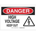 DANGER High Voltage Keep Out Sign sku:131655
