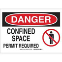 DANGER Confined Space Permit Required Sign sku:131687