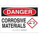 DANGER Corrosive Materials Sign