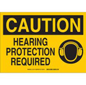 CAUTION Hearing Protection Required Sign