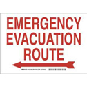 Emergency Evacuation Route Sign