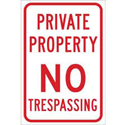 Private Property No Trespassing Sign sku:141793