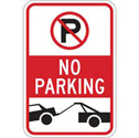No Parking Picto And Tow Away No Parking Sign