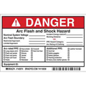 DANGER Arc Flash And Shock Hazard Labels