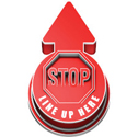 STOP Line Up Here Outdoor 3D Floor Sign