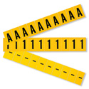 1" Character Height Black on Yellow Outdoor Numbers and Letters sku:1530-5