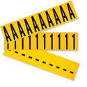2" Character Height Black on Yellow Outdoor Numbers and Letters
