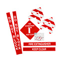 Fire Extinguisher Floor Marking Kit with Sign and Border sku:178546
