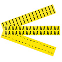 0.625" Character Height Black on Yellow Repositionable Numbers and Letters sku:3420-ARO