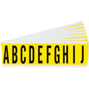 2" Character Height Black on Yellow Repositionable Letters Kit