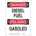 Bilingual DANGER Diesel Fuel Sign