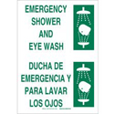 Bilingual Emergency Shower And Eye Wash Sign