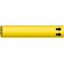 Blank Yellow Snap-On/Strap-On Pipe Marker with Arrow