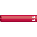 Blank Red Snap-On/Strap-On Pipe Marker with Arrow