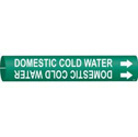 DOMESTIC COLD WATER Snap-On/Strap-On Pipe Markers