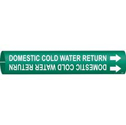 DOMESTIC COLD WATER RETURN Snap-On Pipe Marker