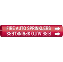 FIRE AUTO SPRINKLERS Snap-On/Strap-On Pipe Marker