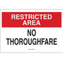 Red and Black on White Admittance Sign Header Restricted Area Brady 22186 14 Width x 10 Height B-401 Plastic Legend No Unauthorized Personnel Beyond This Point Header Restricted Area Legend No Unauthorized Personnel Beyond This Point