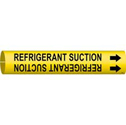 REFRIGERANT SUCTION Snap-On/Strap-On Pipe Marker
