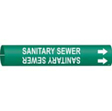 SANITARY SEWER Snap-On/Strap-On Pipe Marker sku:4123-D