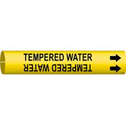 TEMPERED WATER Snap-On/Strap-On Pipe Marker sku:4140-A