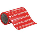 FIRE PROTECTION WATER Roll Form Pipe Marker sku:15542