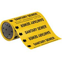 SANITARY SEWER Roll Form Pipe Marker sku:15591