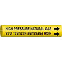 HIGH PRESSURE NATURAL GAS Snap-On/Strap-On Pipe Marker sku:4194-A