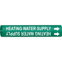 HEATING WATER SUPPLY Snap-On/Strap-On Pipe Marker