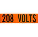 208 Volts Conduit and Voltage Labels sku:152351