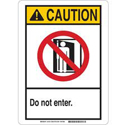 CAUTION Do Not Enter. Sign sku:45033