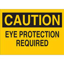 CAUTION Eye Protection Required Sign sku:22399