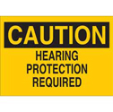 CAUTION Hearing Protection Required Sign sku:22407
