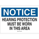 NOTICE Hearing Protection Must Be Worn In This Area Sign sku:25490