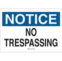 NOTICE No Trespassing Sign sku:122412
