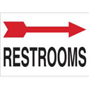 Restrooms Right Arrow Sign sku:47540