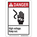 DANGER High Voltage. Keep Out. Sign sku:44992