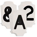 1" Black Gothic Font Quik-Align Self-Spacing Numbers and Letters sku:5010P-1