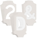 1" White Gothic Font Quik-Align Self-Spacing Numbers and Letters sku:5040P-6