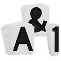 6" Black Gothic Font Quik-Align Self-Spacing Numbers and Letters