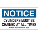 CYLINDERS MUST BE CHAINED AT ALL TIMES Labels sku:60314