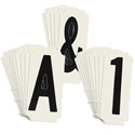 2" Black Condensed Gothic Font Quik-Align Self-Spacing Numbers and Letters