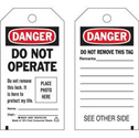Photo Tags: DANGER Do Not Operate Do Not Remove This Lock sku:65501