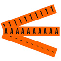 2" Character Height Black on Orange APWA Outdoor Numbers and Letters sku:6570-1