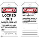 DANGER Locked Out Do Not Operate Lockout Tagout Tags