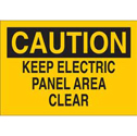 CAUTION Keep Electric Panel Area Clear Sign sku:25512