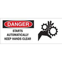 Brady 22903 Caution Sign - 7x10 Inch Plastic, 'Keep Hands Off' Legend, Indoor/Outdoor Use