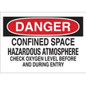 DANGER Confined Space Hazardous Atmosphere Sign sku:84568